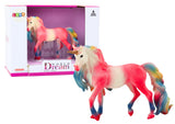 Samlarfigur enhörning rosa plast 13,5 cm