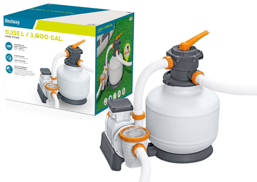Sandfilterpump pool 11355 l/h 500 W för pool 1100-66600 l