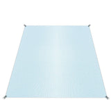 Sandfri strandmatta 200x200 cm blå polyester med markspikar