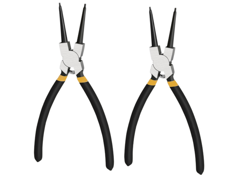 Segerringstång set 4-pack 325 mm rak/böjd för inre och yttre ringar