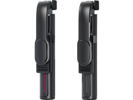 Selfiestick med tripod och Bluetooth-fjärr, aluminium svart 20–90 cm