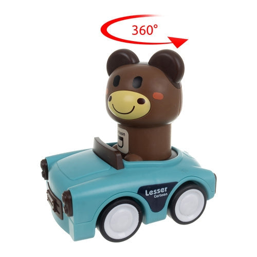 Sensoriska djurfordon tryck och gå 4-pack leksaksbilar 18 mån+