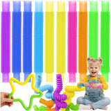 Sensoriska rör flexibla flerfärgade 10-pack 15–51,5 cm