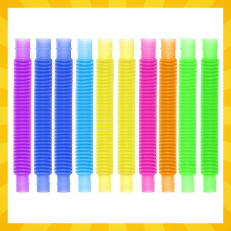 Sensoriska rör flexibla flerfärgade 10-pack 15–51,5 cm