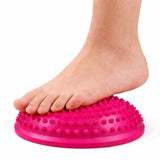 Sensorisk balanshalvboll 16 cm med massageknoppar för rehab och terapi