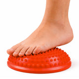 Sensorisk balanshalvboll 16 cm med massageknoppar orange