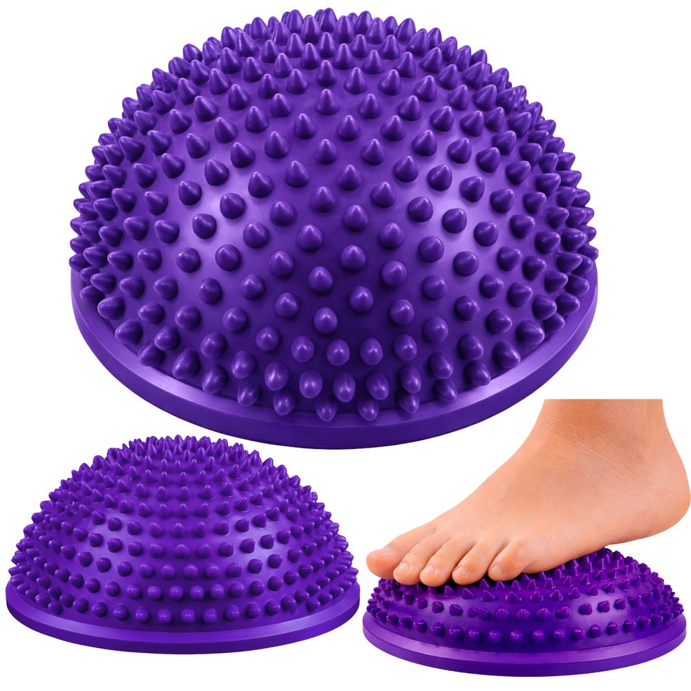 Sensorisk balanshalvboll 16 cm med massagepiggar för rehab och terapi