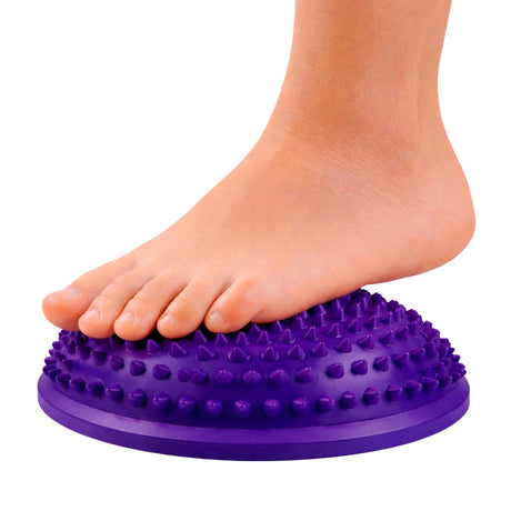 Sensorisk balanshalvboll 16 cm med massagepiggar för rehab och terapi