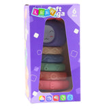 Sensorisk stapelpyramid mjuka block 8 delar 18 cm för baby 6+ mån