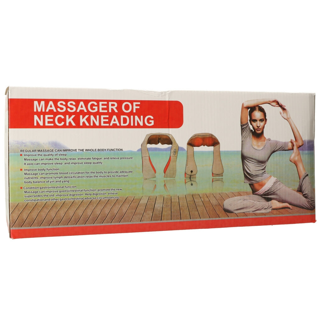 Shiatsu massagekrage med värme, roterande massagehuvuden, 230V