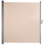 Sidoterrassmarkis 400x180 cm beige vind- och insynsskydd polyester