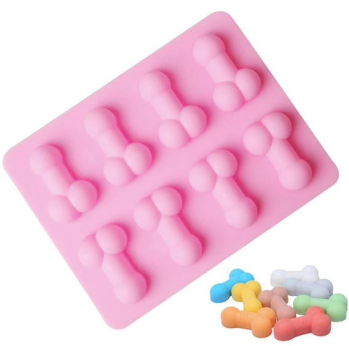 Silikonform för isbitar penisform LFGB livsmedelssäker 18,5x14 cm