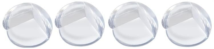 Silikon hörnskydd transparent självhäftande 4-pack för möbler