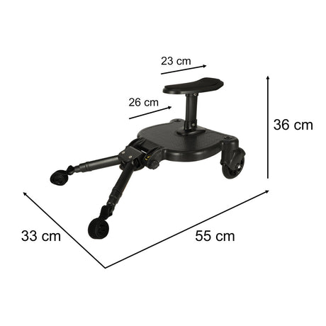 Sitsförlängare till barnvagn med bälte svart 25 kg universell