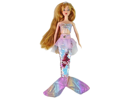 Sjöjungfrudocka Emily 35 cm med avtagbar svans, haj & växt 3+