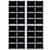 Självhäftande PVC-etiketter 5x3,5 cm svarta 24-pack