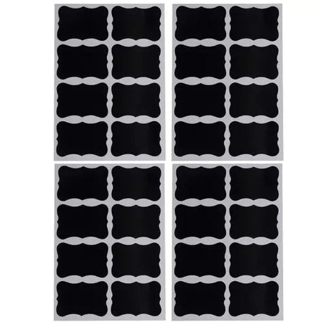Självhäftande PVC-etiketter 5x3,5 cm svarta 24-pack