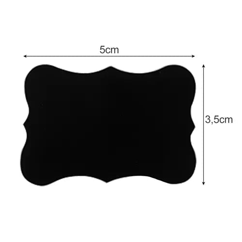 Självhäftande PVC-etiketter 5x3,5 cm svarta 24-pack