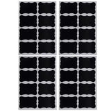 Självhäftande PVC-etiketter 5x3,5 cm svarta 24-pack