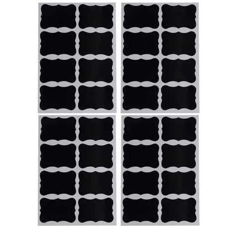 Självhäftande PVC-etiketter 5x3,5 cm svarta 24-pack