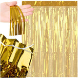 Självhäftande foliegardin guld 100x200 cm fotobakgrund dekoration