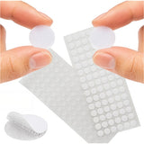 Självhäftande kardborreband 18 mm vit 500 st (250 krok/250 ögla)