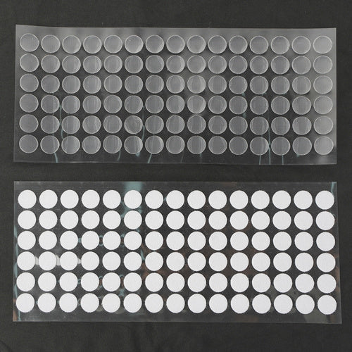 Självhäftande kardborreband 18 mm vit 500 st (250 krok/250 ögla)