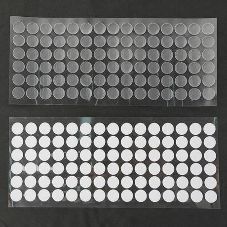 Självhäftande kardborreband 18 mm vit 500 st (250 krok/250 ögla)