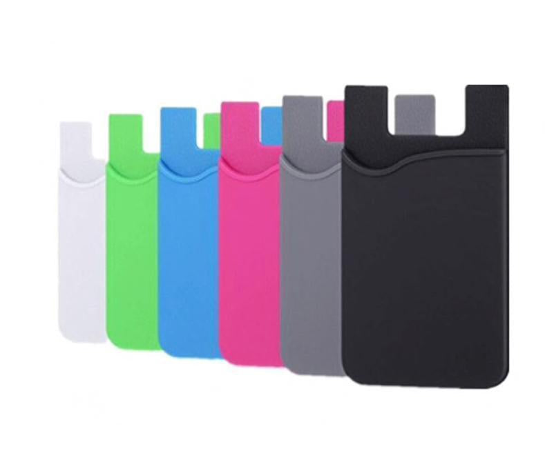 Självhäftande korthållare 2-pack 5x8 cm med 3M-tejp för mobil/surfplatta
