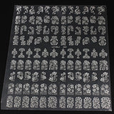 Självhäftande nageldekorationer 108 st på ark 18x21,7 cm