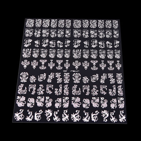 Självhäftande nageldekorationer 108 st på ark 18x21,7 cm