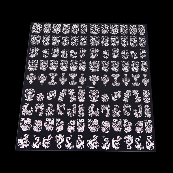 Självhäftande nageldekorationer 108 st på ark 18x21,7 cm