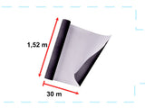 Självhäftande vinylfolie borstad svart 1,52x30 m metallisk