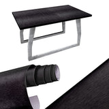 Självhäftande vinylfolie borstad svart 1,52x30 m metallisk