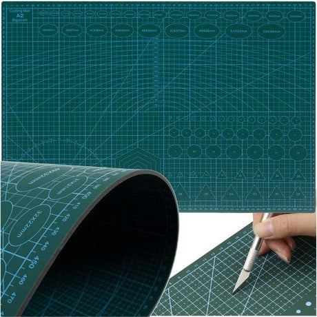 Självläkande skärmatta A2 45x60 cm 4 mm grön dubbelsidig PVC