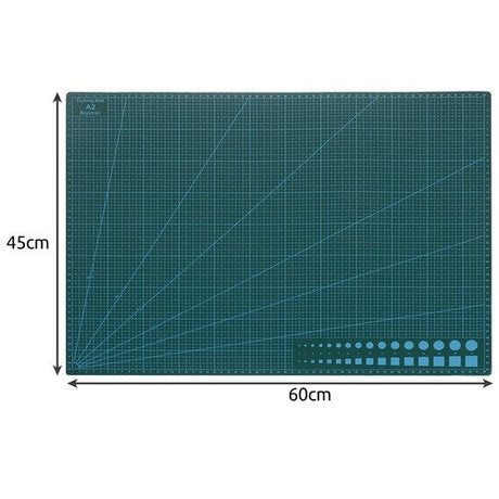 Självläkande skärmatta A2 45x60 cm 4 mm grön dubbelsidig PVC