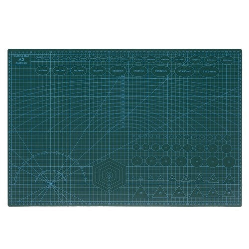 Självläkande skärmatta A2 45x60 cm 4 mm grön dubbelsidig PVC