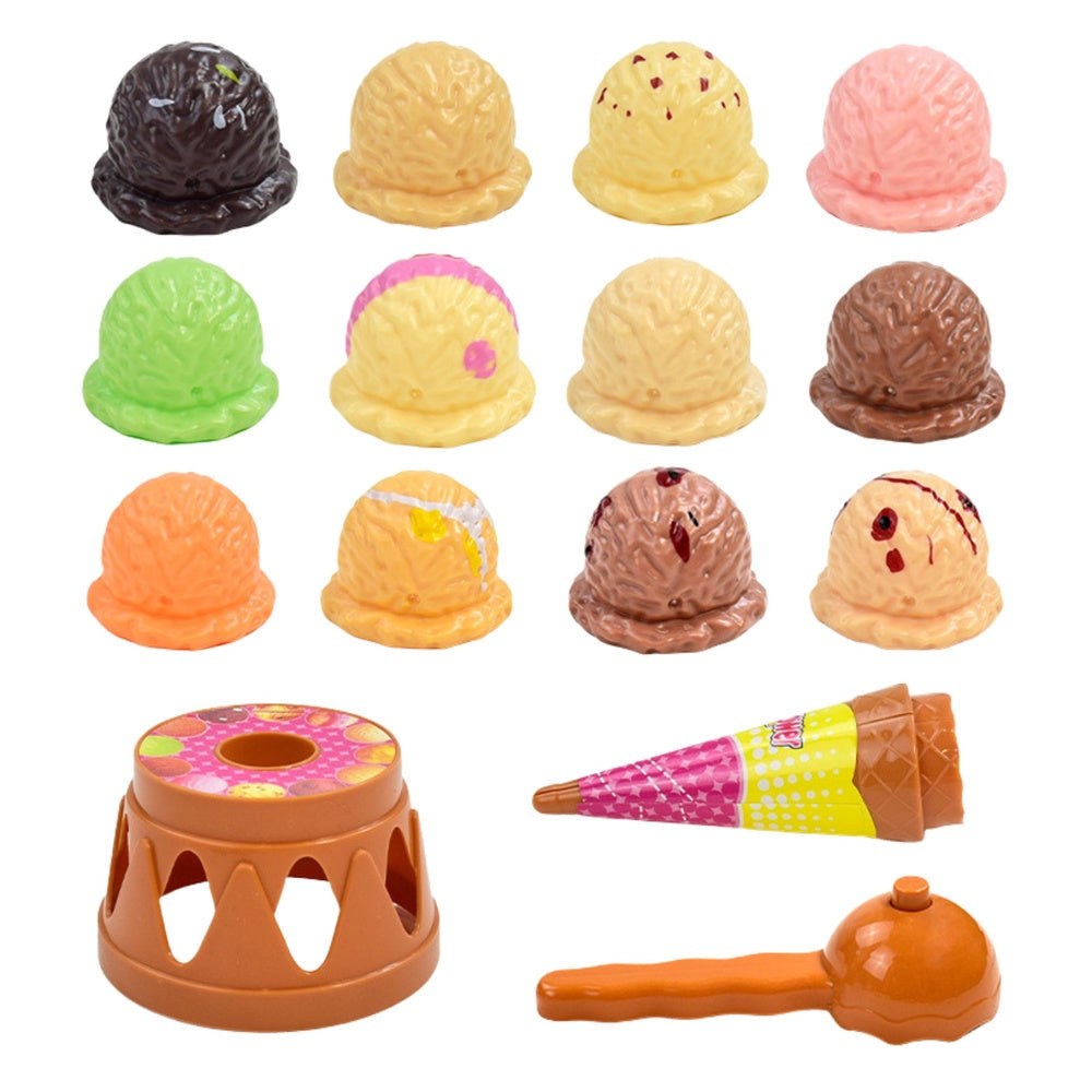 Skicklighetsspel Ice Cream Tower med glasskulor 12 st, kon och skopa