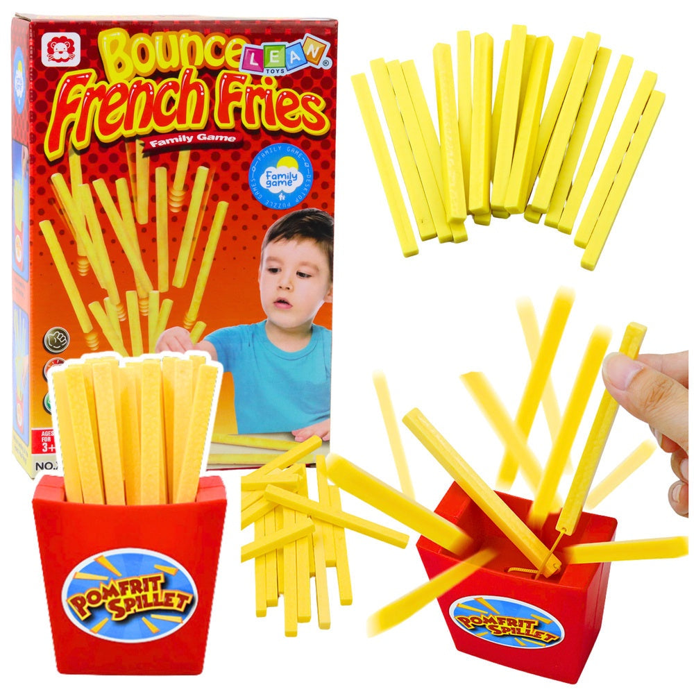 Skicklighetsspel Jumping French Fries med pommes frites-kopp, 3+ år