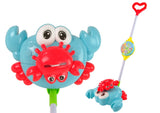Skjutleksak krabba med ljus och musik, blå/röd, 3+ år