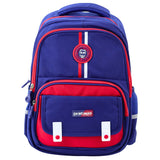 Skolryggsäck 20L 38x28x19 cm marinblå/röd med bröstrem reflex