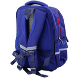 Skolryggsäck 20L 38x28x19 cm marinblå/röd med bröstrem reflex