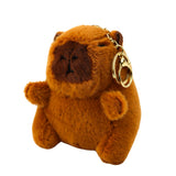 Skolryggsäck capybara beige 25L 42x30x20 cm med pins & nyckelring