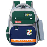 Skolryggsäck dinosaurie 16L 39x27x15 cm med pennfodral