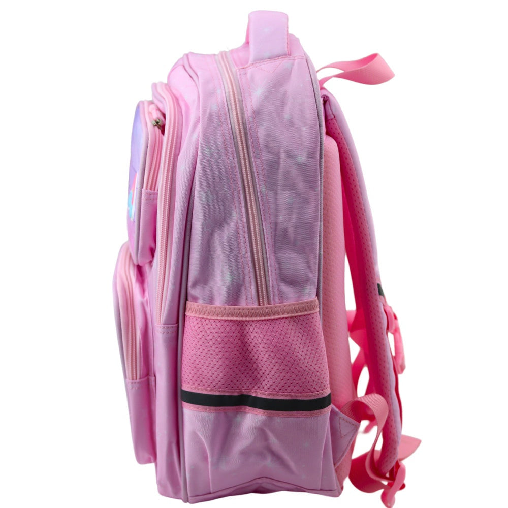 Skolryggsäck enhörning 20L 41x30x16 cm med bröstrem och reflex