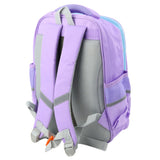 Skolryggsäck lila 16L 39x27x15 cm med reflex och 5 fickor