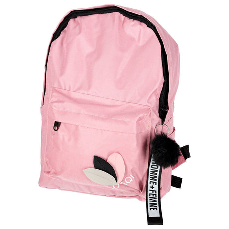 Skolryggsäck rosa 9 l polyester 600D 35 cm med nyckelring