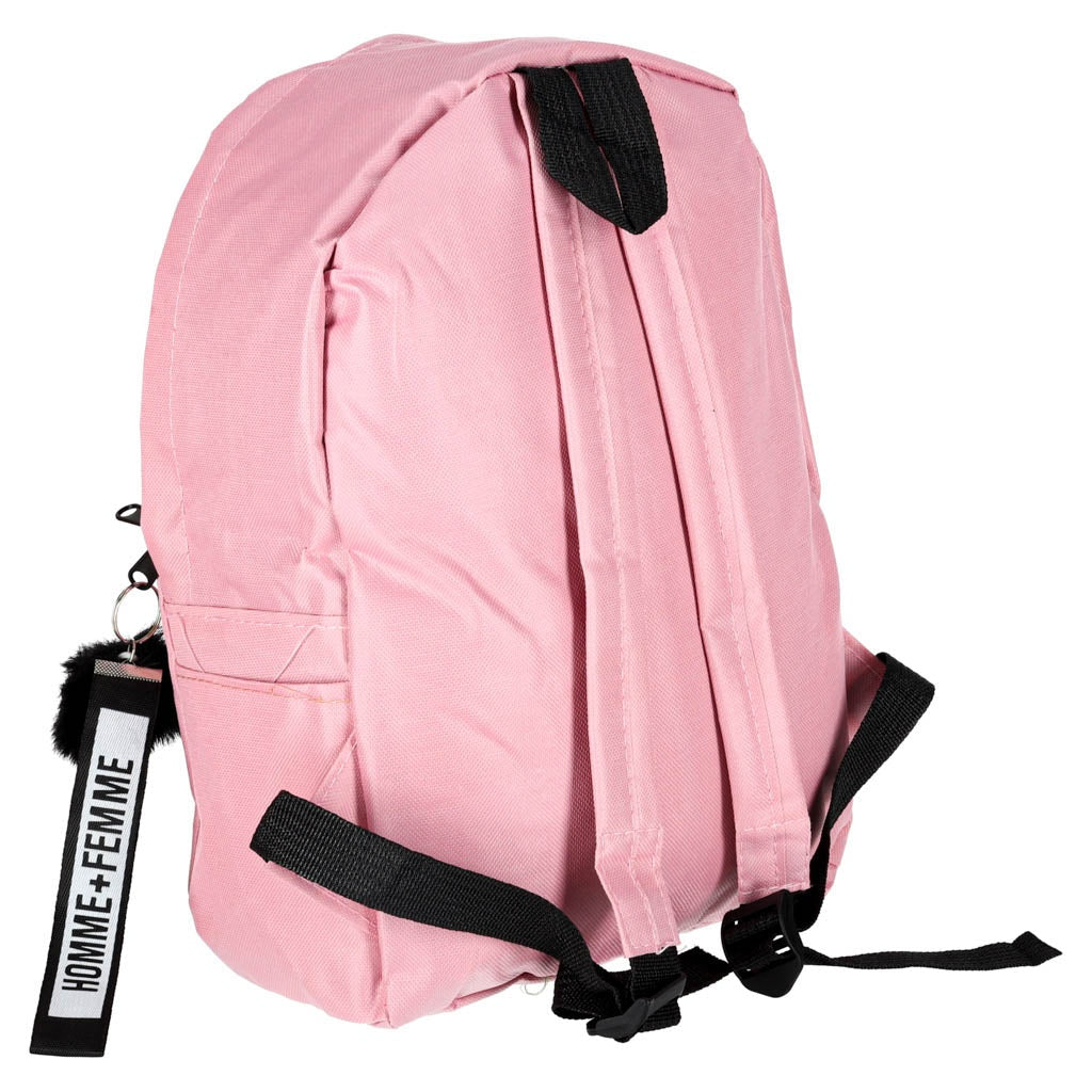 Skolryggsäck rosa 9 l polyester 600D 35 cm med nyckelring