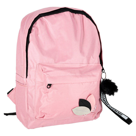 Skolryggsäck rosa 9 l polyester 600D 35 cm med nyckelring