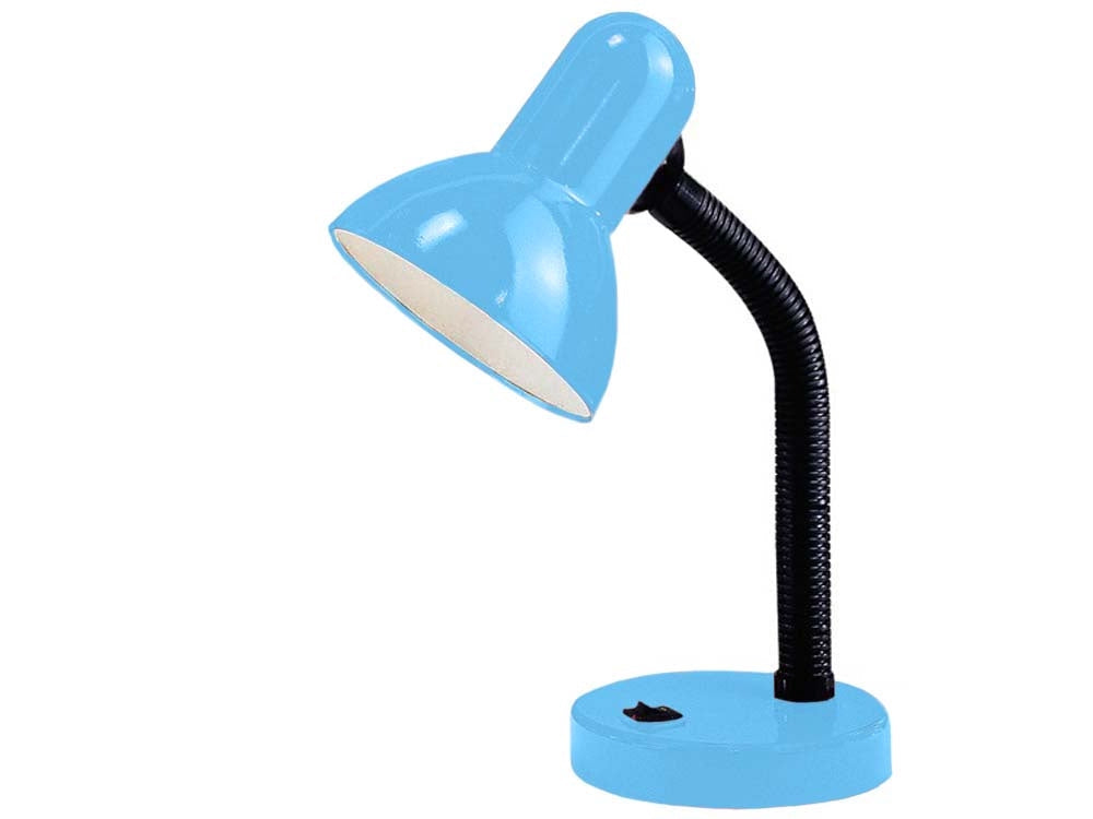 Skrivbordslampa E27 blå med justerbar arm 40 W